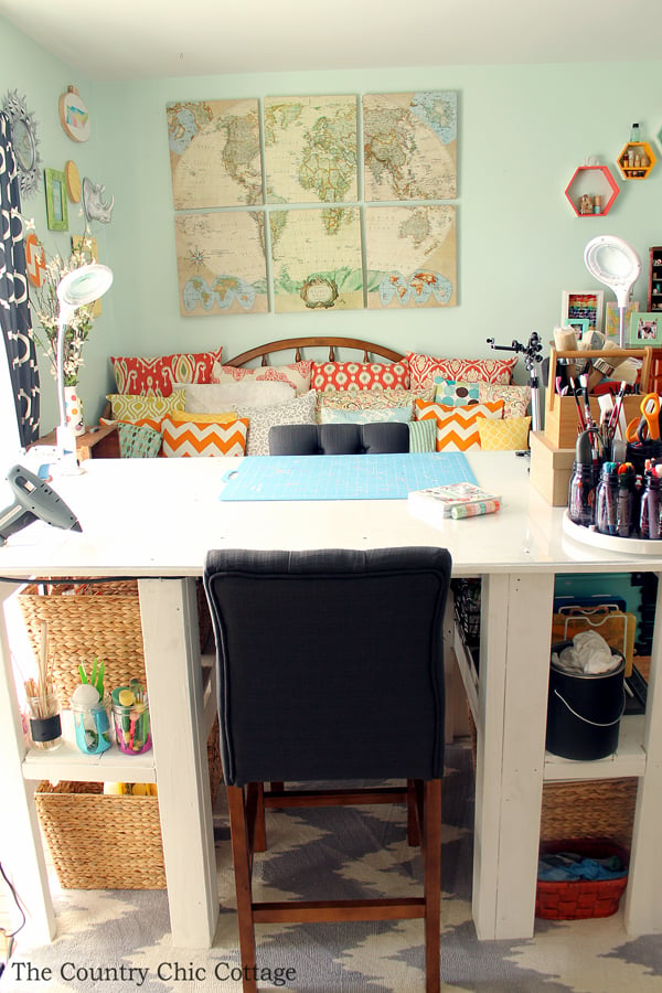 Tour this organized craft room and several others as part of a craft room tours series! If you have a craft studio, this post is for you!