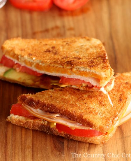 Make this turkey avocado melt for lunch or anytime! The delicious addition of chipotle really makes this sandwich stand out!