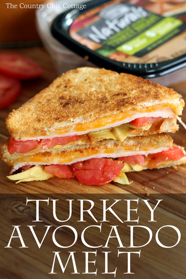 Make this turkey avocado melt for lunch or anytime! The delicious addition of chipotle really makes this sandwich stand out!