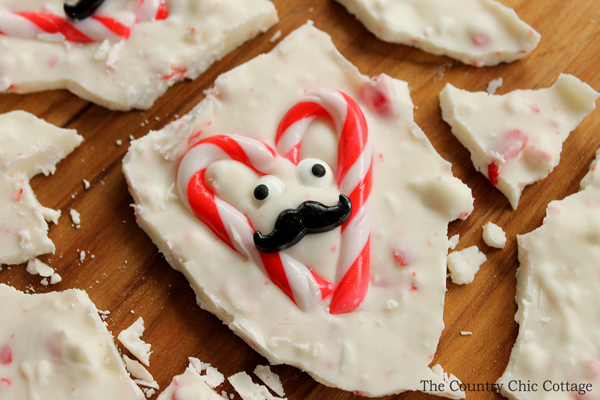 Make this Valentine's Day chocolate bark in just seconds! A delicious peppermint flavored bark using leftover candy canes!
