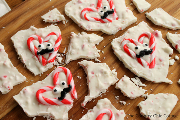 Make this Valentine's Day chocolate bark in just seconds! A delicious peppermint flavored bark using leftover candy canes!