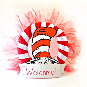 DIY Dr. Seuss Party Wreath by Mad in Crafts