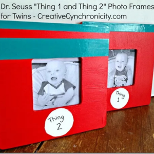 DIY Dr. Seuss Thing 1 Thing 2 Photo Frames by Creative Cynchronicity