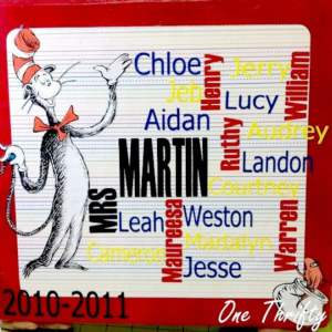 Dr Seuss Teacher Gifts Made with Vinyl by One Thrifty Chick