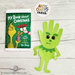 Dr. Seuss Handprint Grinch Craft by Artsy Craftsy Mom