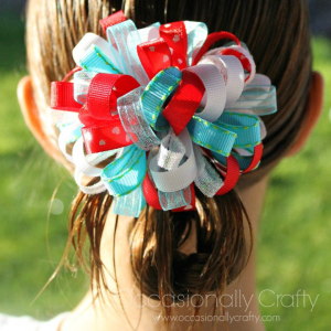 How to Make a Dr. Seuss- Inspired Loopy Bow by Occasionally Crafty