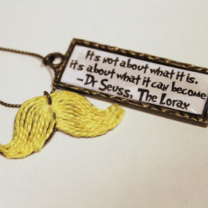 Lorax Mustache Quote Necklace by 30 Minute Crafts