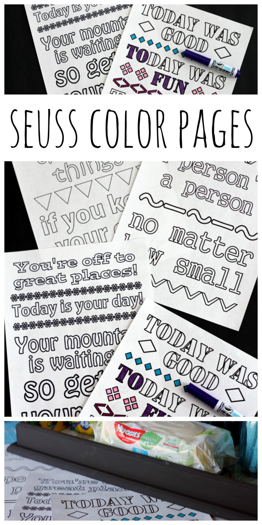 Print these free Dr Seuss coloring pages Quotes from Seuss himself on fun coloring