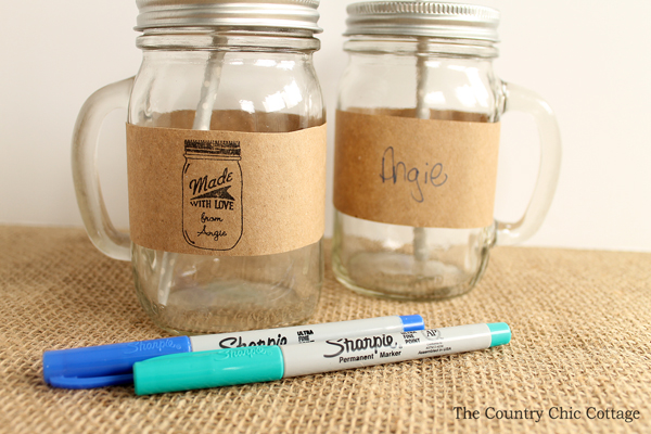 two jars with wrappers and straws