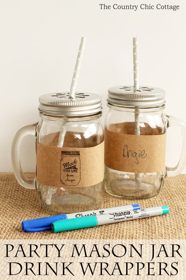 graphic for mason jar wrappers with straws