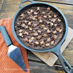 Make these skillet peanut butter cup brownies for a fabulous dessert! If you love chocolate and peanut butter together, this one is for you!