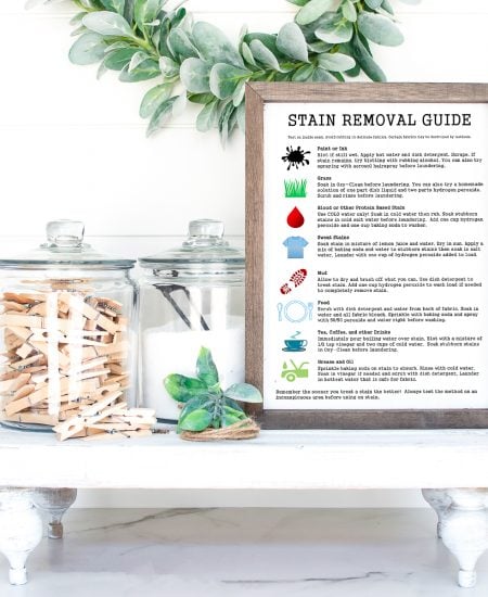 free printable stain removal guide