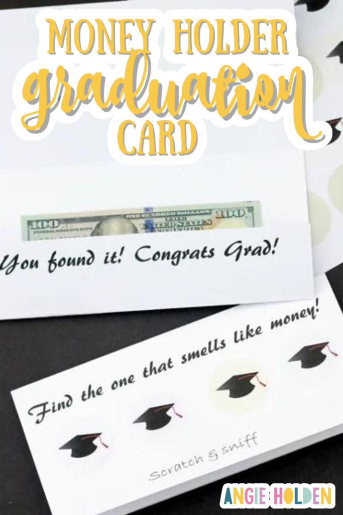 money holder graduation card pin image