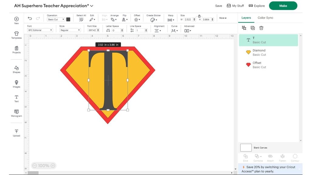 Adding initial to shield
