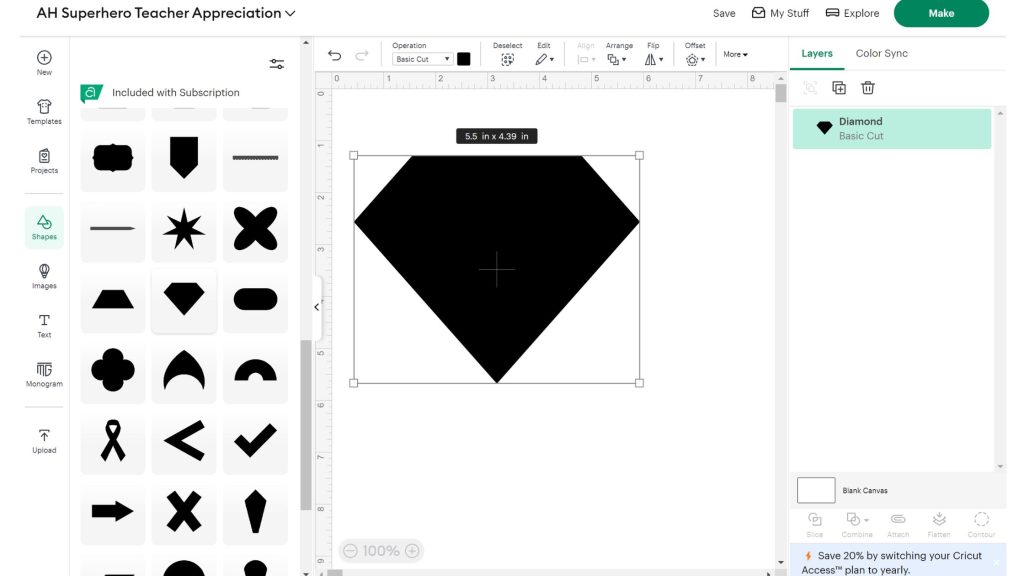 Adding shield in Cricut design space
