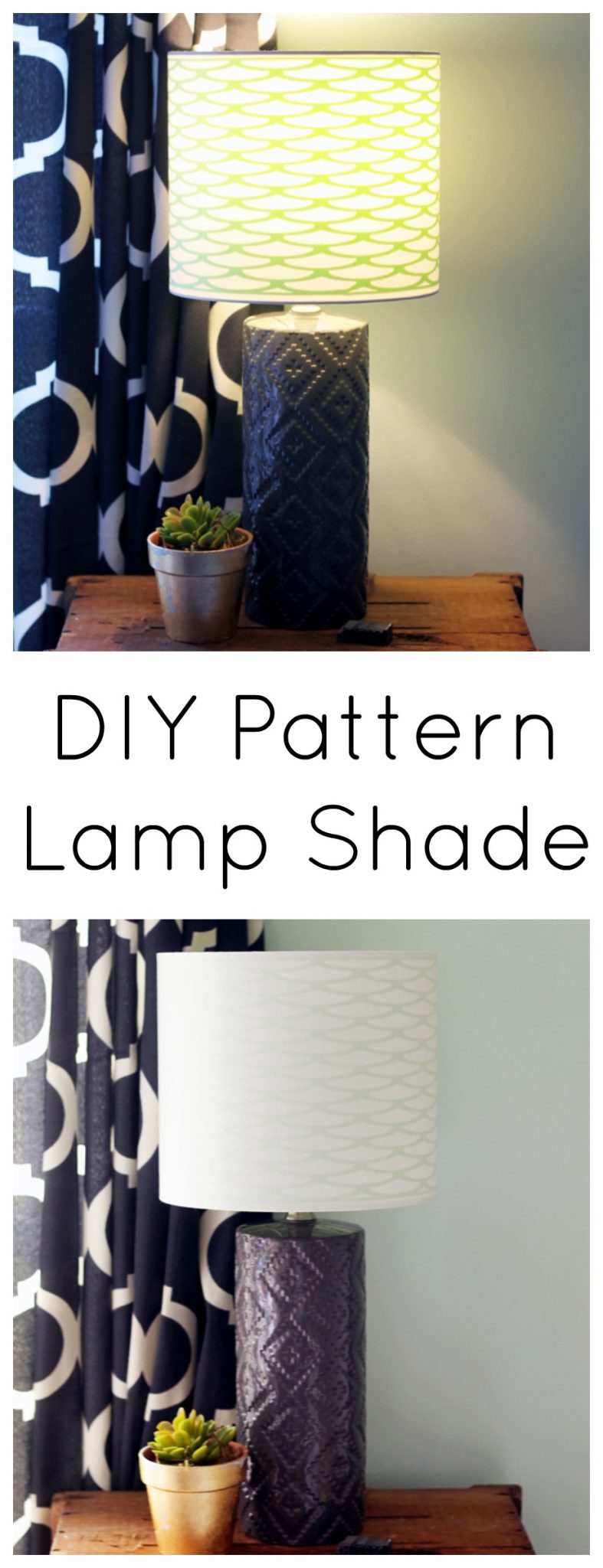 DIY pattern lamp shade pin image 