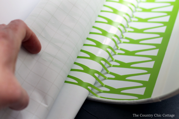 transferring vinyl pattern 