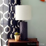 Learn more about adding pattern inside a lamp shade with this simple DIY project! Looks great when the lamp is on and off!