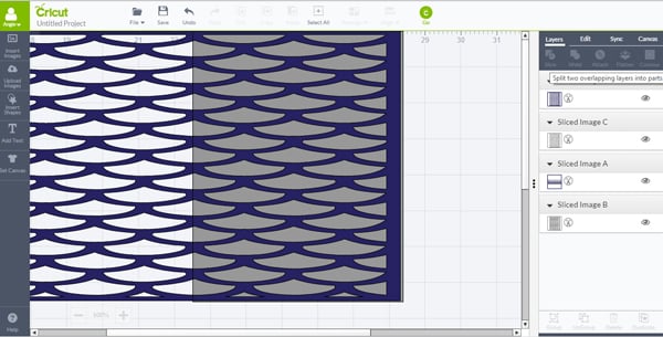cutting pattern on Cricut Design Space