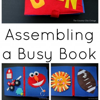 Learn about assembling a busy book for your baby or toddler! A quiet book makes a great book and this post will walk you step by step through creating your own version!
