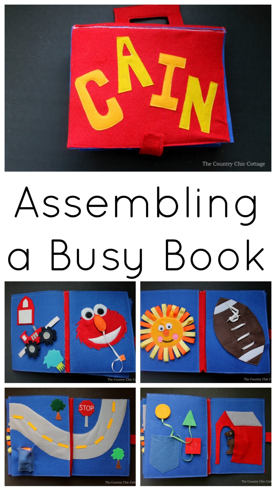 Learn about assembling a busy book for your baby or toddler! A quiet book makes a great book and this post will walk you step by step through creating your own version!