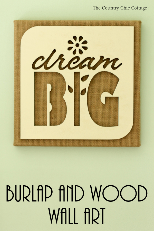 You can make this burlap wall art in just minutes! Uses a wood cutout and is perfect for tweens, teens, and even teachers!