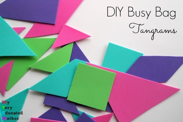 DIY busy bag tangrams