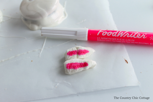 Image showing sliced marshmallows for easter bunny ears