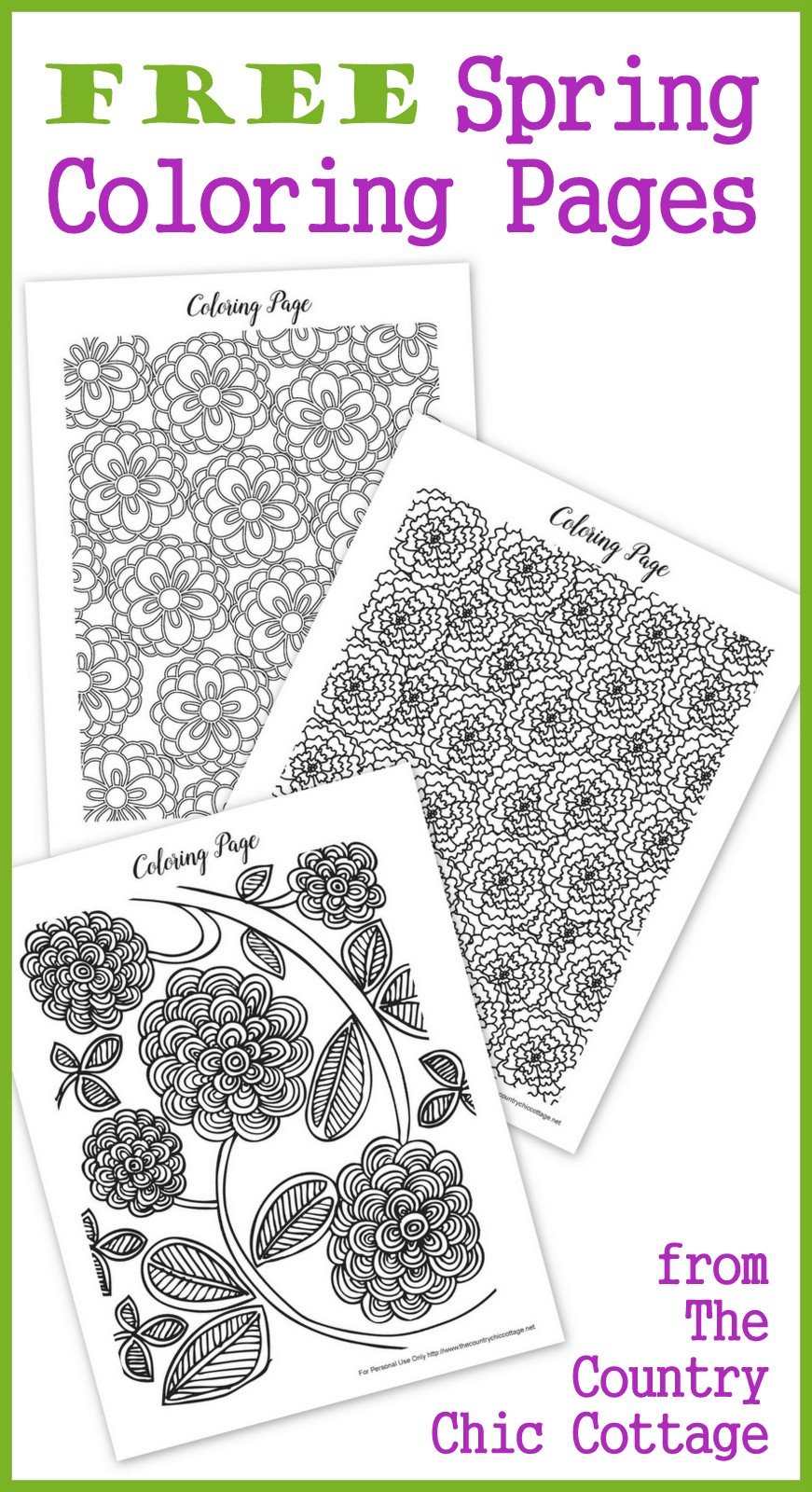 Free Spring Coloring Pages for Adults