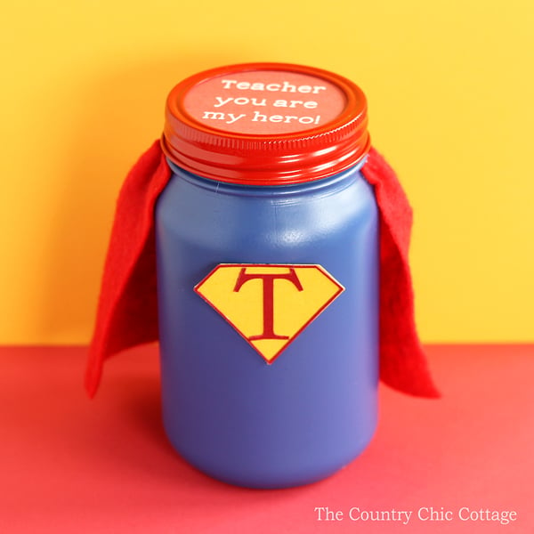 superhero mason jar