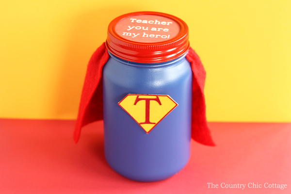 superhero mason jar