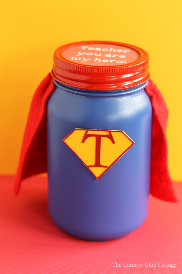 superhero mason jar