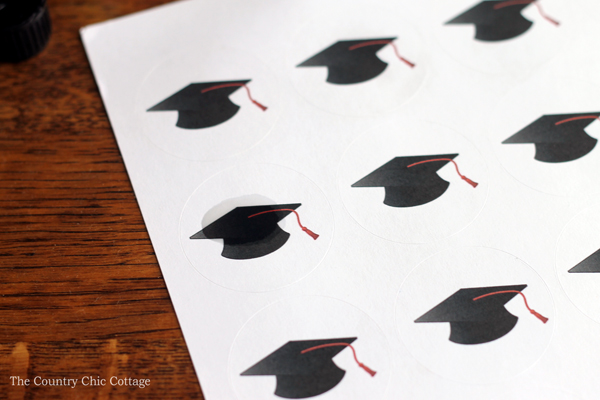 graduation hat stickers