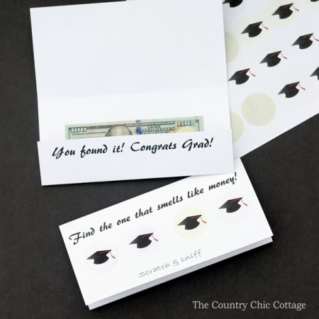 Make your own graduation card with this simple method! A scratch and sniff graduation card can be made in minutes with these free printables and instructions!