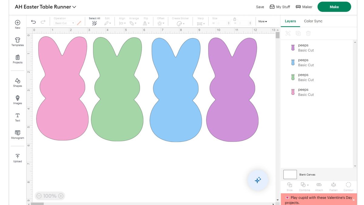DIY Easter Table Runner with a Cricut Machine - Angie Holden The ...
