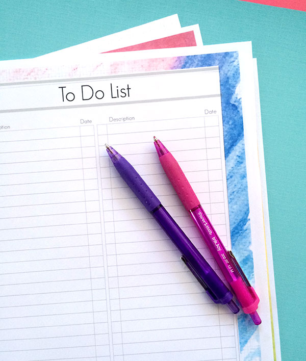 Printable Planner Page To-Do- List designed by Jen Goode