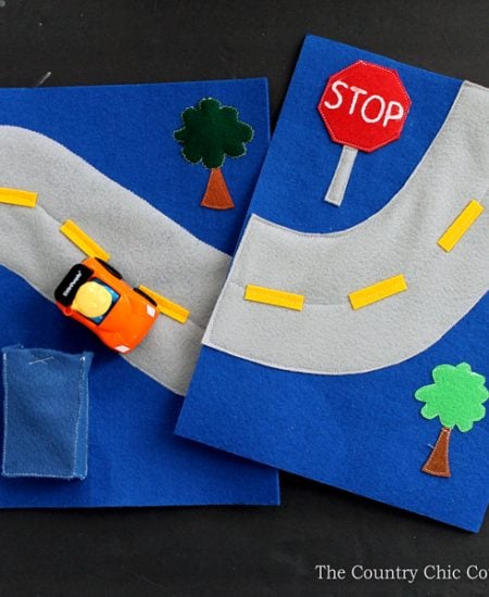 Make these road busy book pages for your baby or toddler! They will love driving a toy car on the road! A fun kids activity that is easy to make yourself!