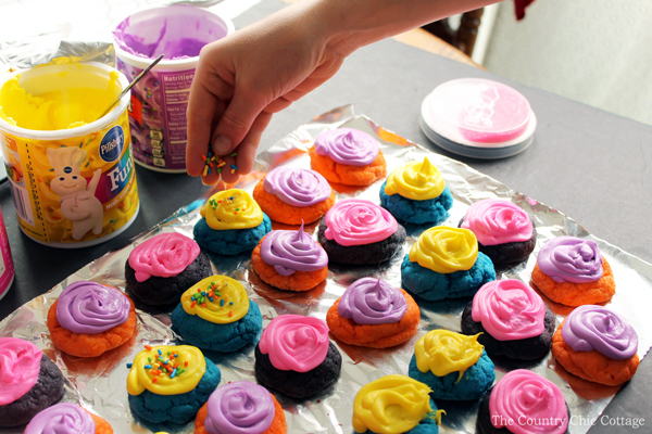 Make these spring cake mix cookies for your family! A delicious recipe that is only 4 ingredients and super easy to make!