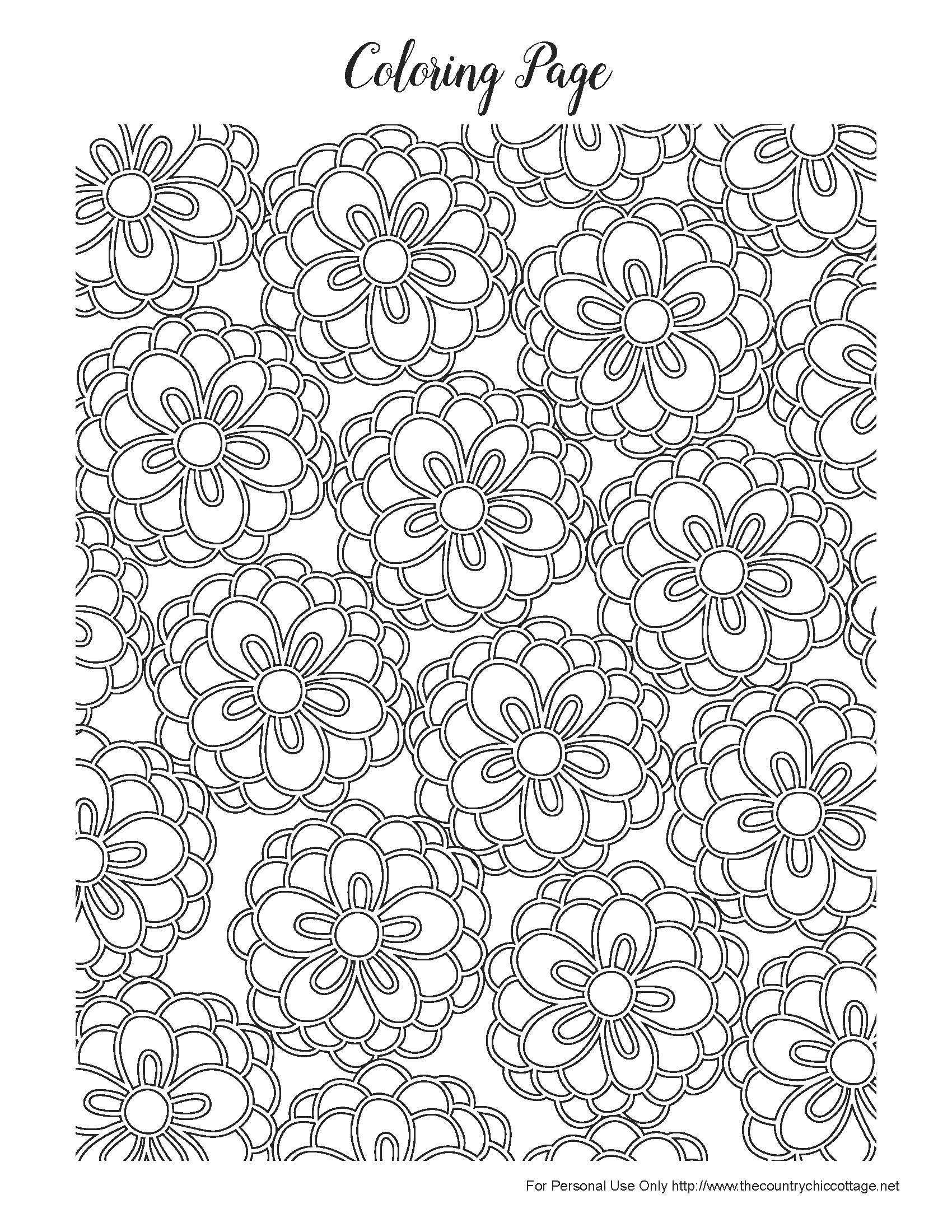 Free Spring Coloring Pages for Adults - The Country Chic ...