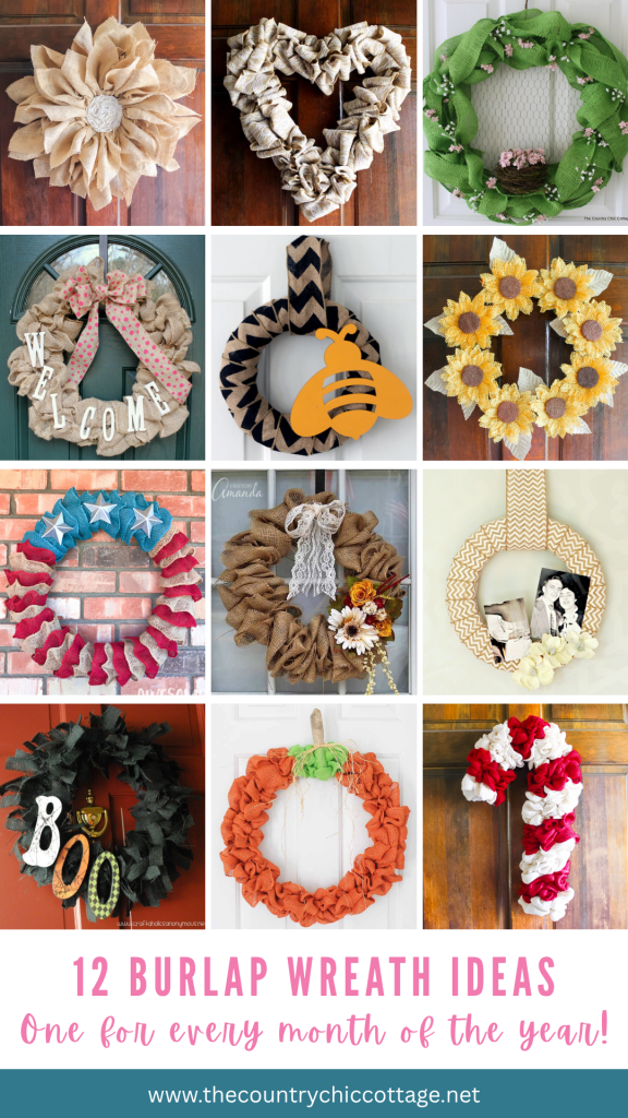 12 Burlap Wreath Ideas - One For Every Month Of The Year