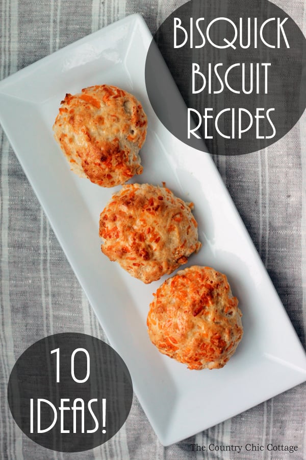 Make these Bisquick biscuit recipes for your family! 10 ideas for additions to traditional Bisquick biscuits to make them something special!