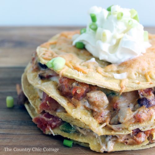 Chicken Tortilla Stack Recipe The Country Chic Cottage