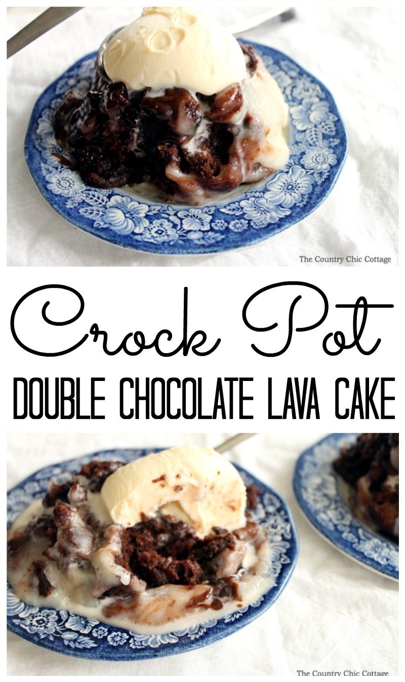 Your entire family will love this crock pot double chocolate lava cake recipe! Set the slow cooker to make this recipe and enjoy a warm dessert with any meal!