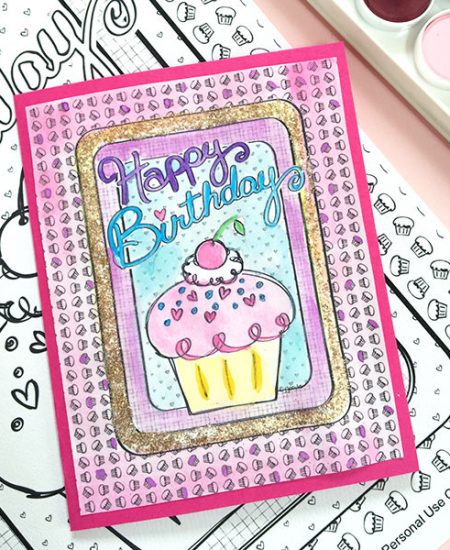 DIY Birthday Card - Make a birthday card with a coloring page