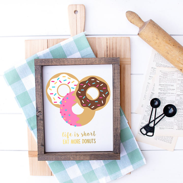 life is short eat more donuts art