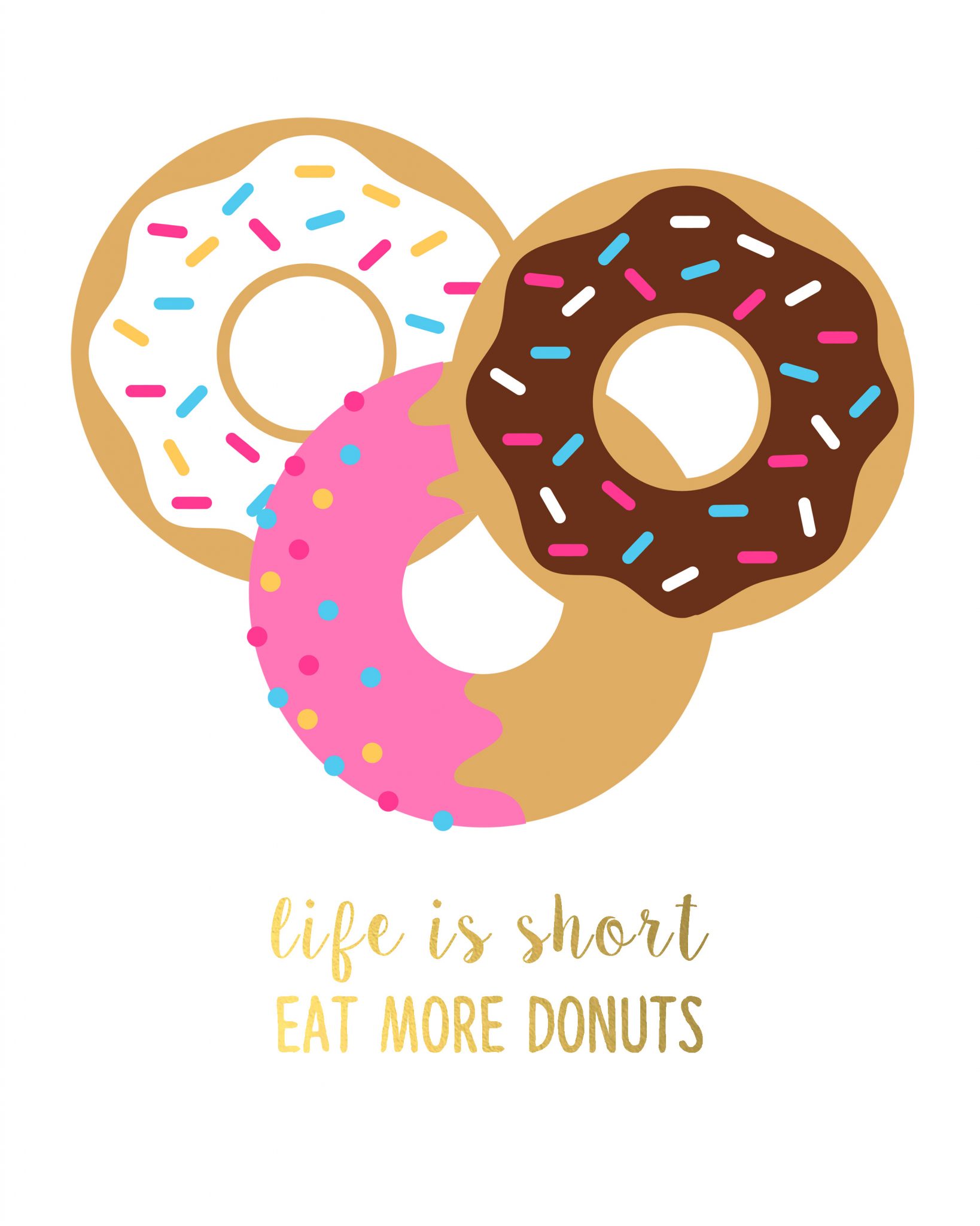 Free Printable Art with Donuts The Country Chic Cottage