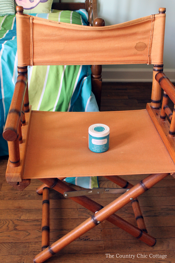 Orange canvas chair