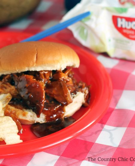Make this slow cooker BBQ chicken recipe in your crock pot anytime of the year! A tangy barbecue recipe that the whole family will love!