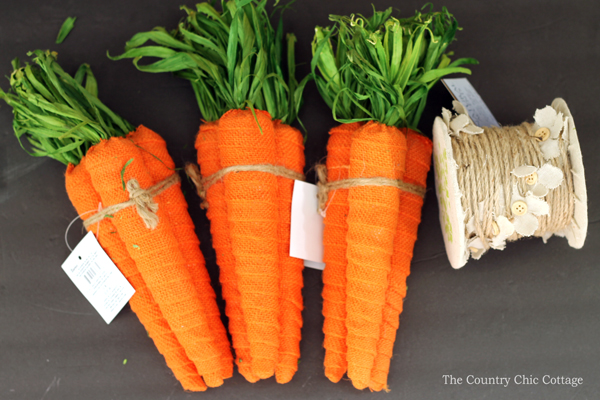 supplies needed for carrot garland