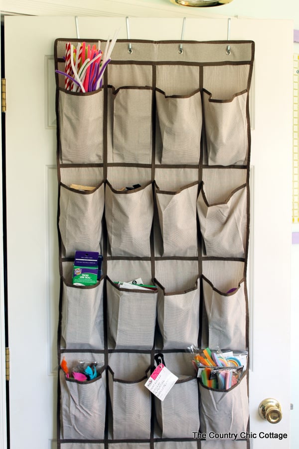 Storage Ideas: Using the back of the door for storage and organization in any home or apartment.